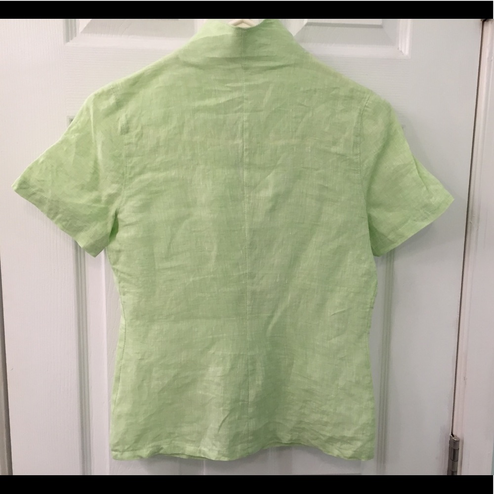 Naracamicie light green linen blouse - Picture 8 of 12
